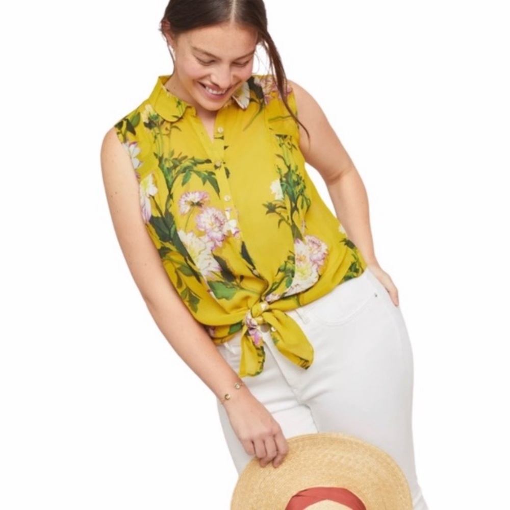 Anthropologie Maeve duchess sleeveless blouse